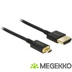 Delock HDMI-A/HDMI Micro-D, 2 m, Verzenden, Nieuw