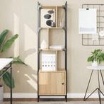 vidaXL Boekenkast met deur 44,5x30x154,5 cm hout sonoma, Minder dan 50 cm, Verzenden, Nieuw, 150 tot 200 cm