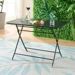 Klaptafel Sande tuintafel metaal vierkant 71x110x70 cm zwart, Verzenden, Nieuw