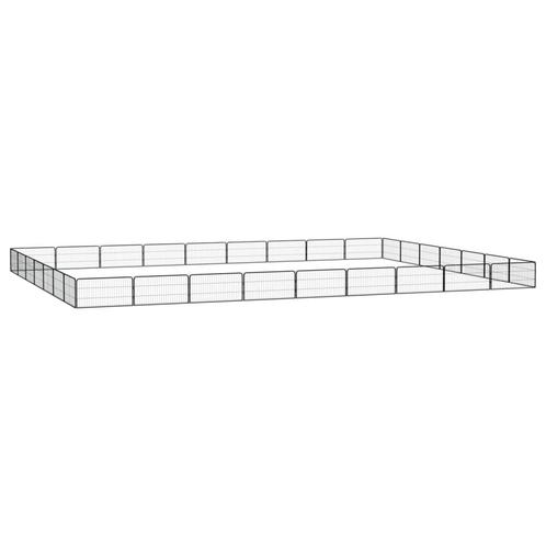 vidaXL Hondenkennel 32 panelen 100x50 cm gepoedercoat staal, Dieren en Toebehoren, Honden-accessoires, Nieuw, Verzenden