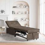 vidaXL Slaapbank Donkergrijs 67 x 194 x 38 cm Faux suede, Huis en Inrichting, Verzenden, Nieuw, Leer, Minder dan 150 cm