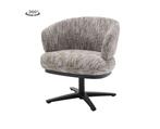 Eetkamerstoel Perca draaibaar Chenille - TED 8 white-grey, Huis en Inrichting, Stoelen, Ophalen of Verzenden, Nieuw