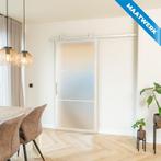 Stalen Schuifdeur - 3 Vlaks - Wit - Maatwerk - Mat glas, Doe-het-zelf en Verbouw, Kozijnen en Schuifpuien, Nieuw, Metaal, Inclusief glas