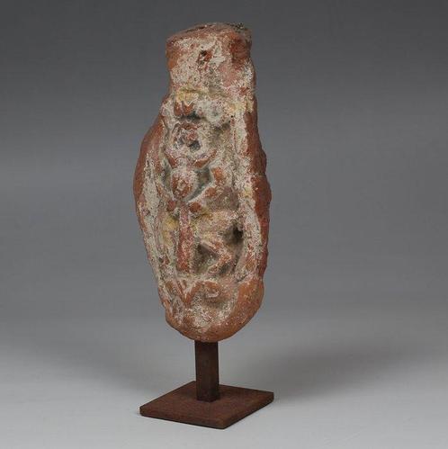 Oude Egypte, Ptolemeïsch Aardewerk Figuur van Bes. Spaanse, Verzamelen, Mineralen en Fossielen