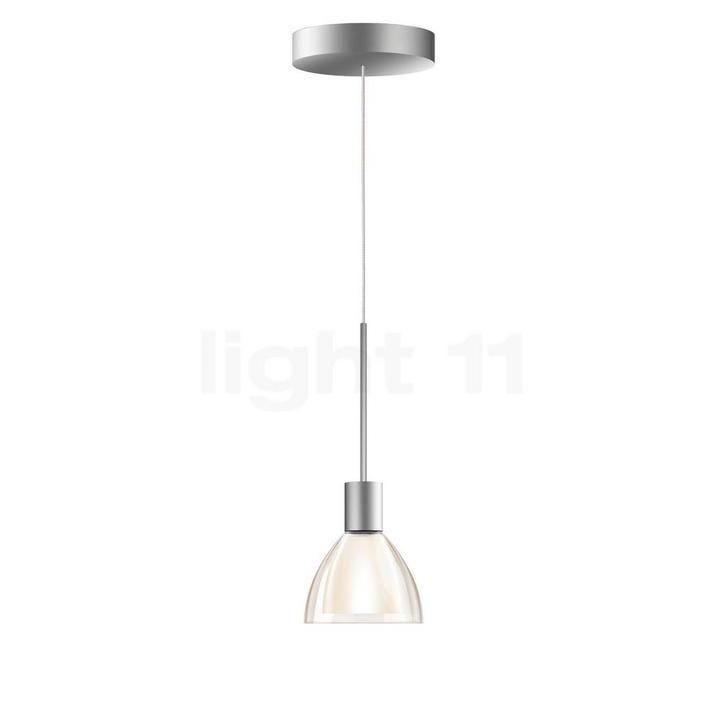 Bruck Silva Hanglamp LED lage spanning, chroom mat/glas rook, Huis en Inrichting, Lampen | Hanglampen, Nieuw, Verzenden