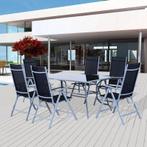 TRUUSK 7-delige Zitset Tuinmeubelen - Aluminium - Inclusief, Tuin en Terras, Tuintafels, Verzenden, Nieuw