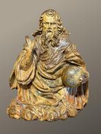 sculptuur, God de vader / 16e-17e eeuw - 33 cm - Polychroom