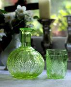 Val Saint Lambert - Fles - Uraniumglas - Vaseline valglas
