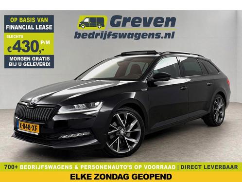 Škoda Superb 1.4 TSI iV Sportline Business 231PK Pano Sfeer, Auto's, Skoda, Automaat, Hybride Elektrisch/Benzine, Zwart, Verzenden
