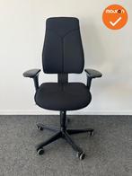 Kinnarps 6000  Bureaustoel - extra hoge rug - zwarte stoffer, Werkplek, Ophalen of Verzenden, Gebruikt, Stoel