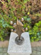 Bronzen familiebeeld 4 personen - Tuinsculptuur - Woonruimte, Verzenden, Nieuw, Metaal, Abstract beeld