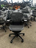 Voorraad Refurbished Herman Miller Aeron Stoelen -  Graphite, Verzenden, Zwart, Zo goed als nieuw, Bureaustoel