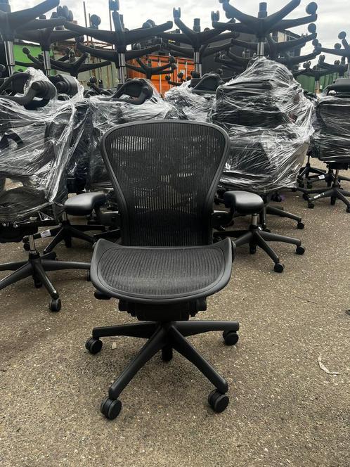 Voorraad Refurbished Herman Miller Aeron Stoelen -  Graphite, Huis en Inrichting, Bureaustoelen, Bureaustoel, Zwart, Zo goed als nieuw