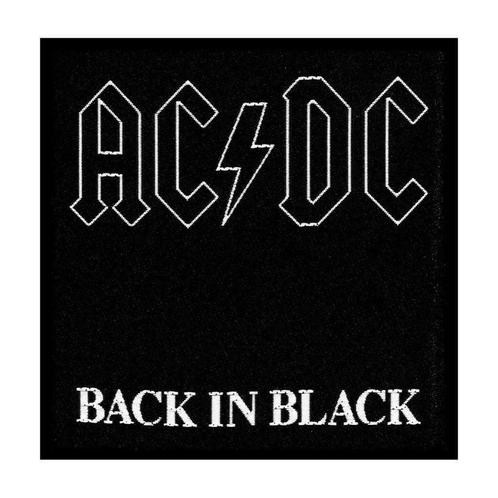 AC/DC Back in Black Patch officiële merchandise, Verzamelen, Muziek, Artiesten en Beroemdheden, Kleding, Nieuw, Ophalen of Verzenden