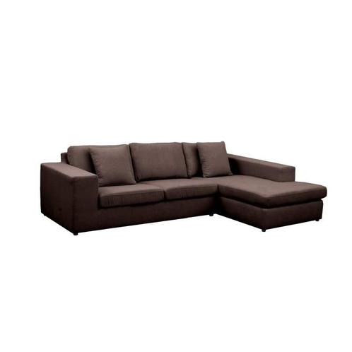 Loungebank Lelystad - loungebanken - Bruin, Huis en Inrichting, Banken | Sofa's en Chaises Longues, Nieuw, Stof