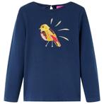 vidaXL Kindershirt met lange mouwen 128 marineblauw, Verzenden, Nieuw