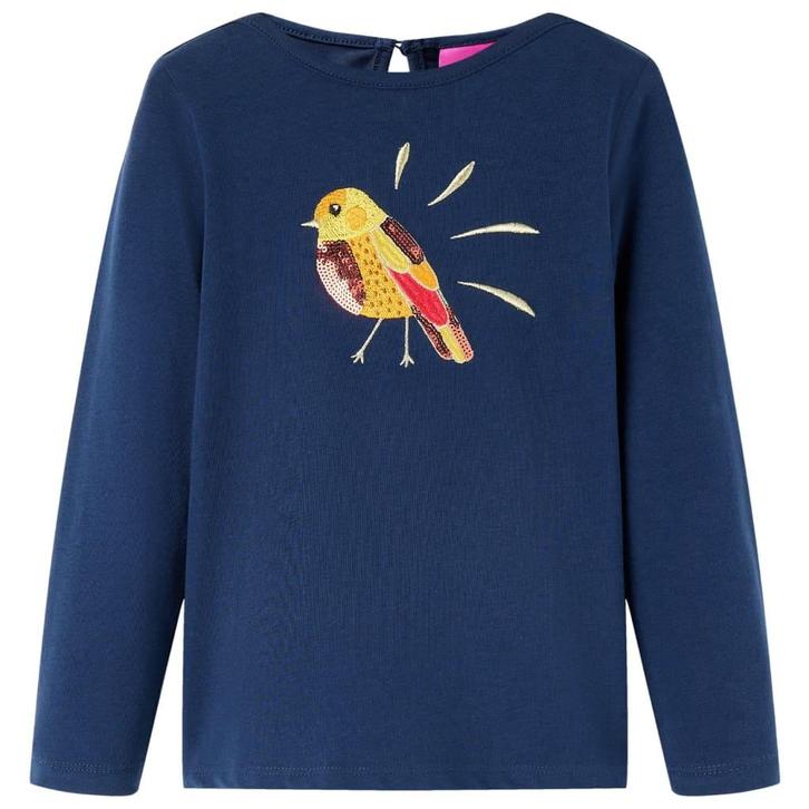 vidaXL Kindershirt met lange mouwen 128 marineblauw, Kinderen en Baby's, Kinderkleding | Overige, Nieuw, Verzenden