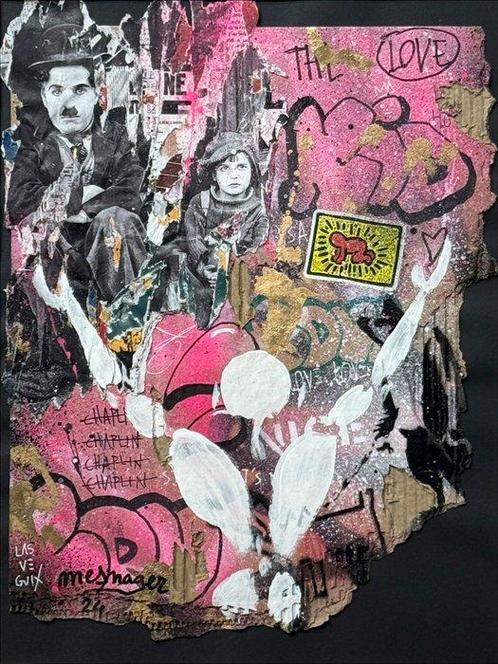 Jérôme Mesnager (1965) x LASVEGUIX - Lhomme blanc x Charlie, Antiek en Kunst, Kunst | Schilderijen | Modern