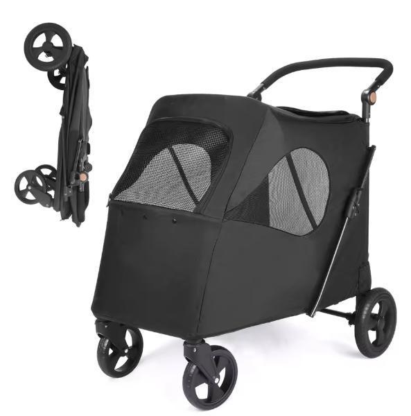 Grote Huisdierkinderwagen – Opvouwbare Buggy voor Honden, Dieren en Toebehoren, Honden-accessoires, Nieuw, Verzenden