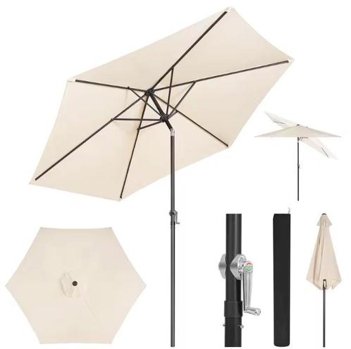 Zeshoekige Parasol – UV-Resistent, Waterdicht en Kantelbaar, Tuin en Terras, Parasols, Stokparasol, Nieuw, 2 tot 3 meter, Kantelbaar