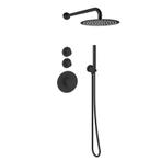 Sani Royal Pro Inbouw Regendouche Mat Zwart Messing met 2, Nieuw