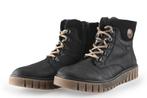 Rieker Veterboots in maat 40 Zwart | 10% extra korting, Verzenden, Zwart, Overige typen, Zo goed als nieuw