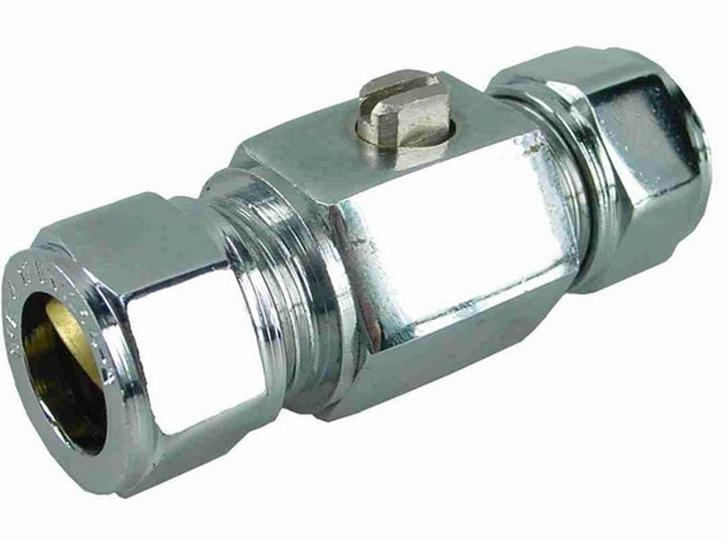 Riko chroom mini-kogelkraan recht knel 12 mm x 12 mm, Doe-het-zelf en Verbouw, Verwarming en Radiatoren, Radiator, Nieuw, Hoog rendement (Hr)