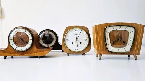 Tafel/bureauklokken (4) - Kieninger - fineer - 1950-1960, Antiek en Kunst, Antiek | Klokken