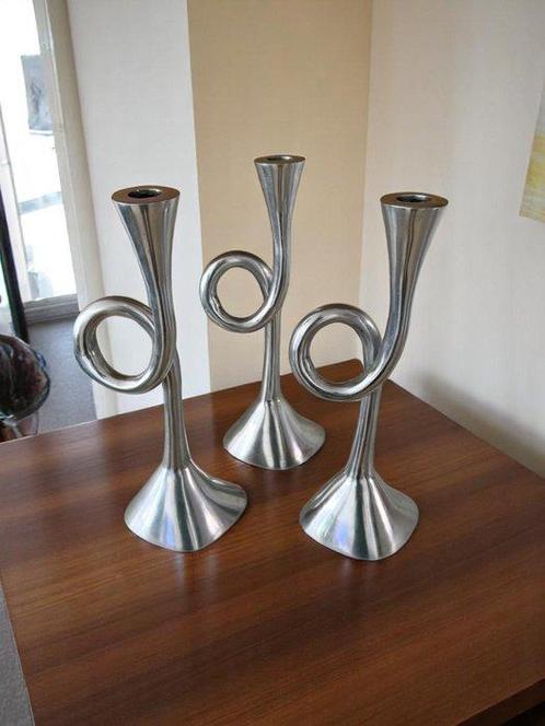 Kaarsenhouder - Aluminium - Postmodernisme - jaren 1970, Antiek en Kunst, Curiosa en Brocante