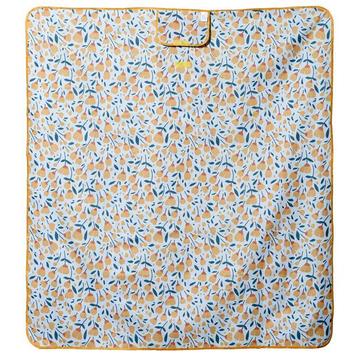 Picknickdeken Oranje Boterbloemen - Lichtblauw - 158x140cm N