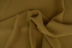 15 meter chiffon stof - Donker beige, 120 cm of meer, Beige, Ophalen of Verzenden, Polyester