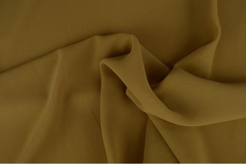 15 meter chiffon stof - Donker beige, Hobby en Vrije tijd, Stoffen en Lappen, 120 cm of meer, 200 cm of meer, Beige, Nieuw, Polyester