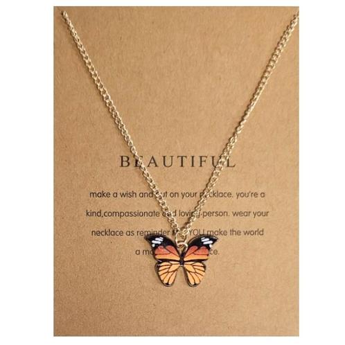 Fako Bijoux® - Doe Een Wens - Vlinder Ketting - Make A Wish, Sieraden, Tassen en Uiterlijk, Kettingen, Verzenden
