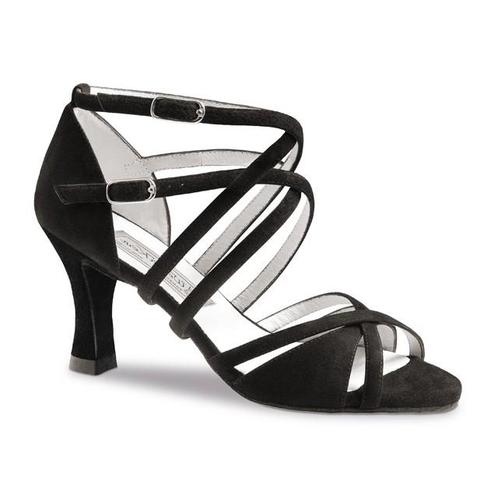 Dames Salsaschoenen Smalle Voet - Zwart Suède Dansschoen - D, Sport en Fitness, Ballet, Verzenden