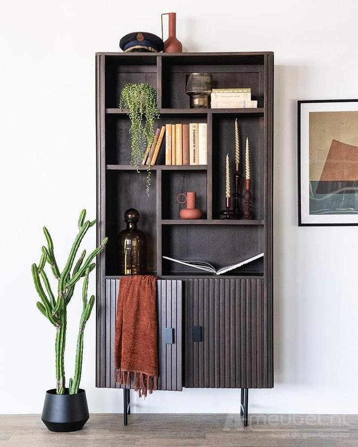 Boekenkast Remi - Bruin - 95732 - bergkasten, Huis en Inrichting, Kasten | Buffetkasten, Nieuw, Overige materialen