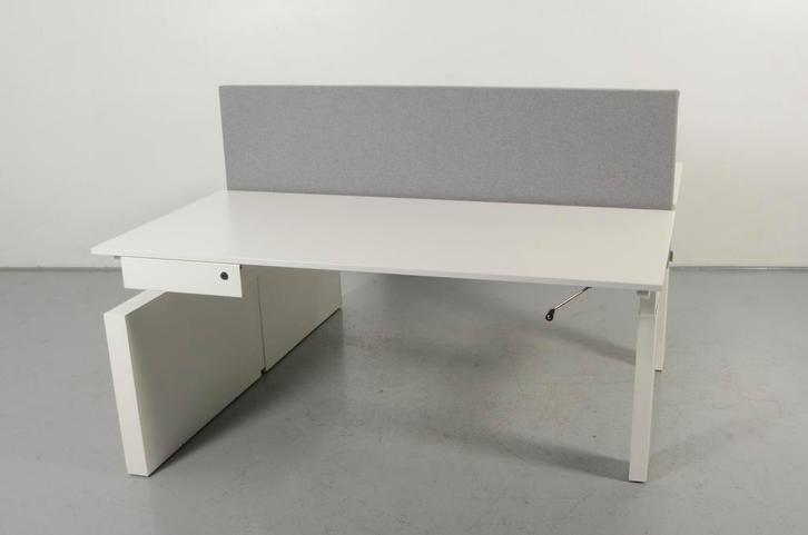 Voortman benchwerkplek, wit blad, 160 x 80 cm (2x), hoogte, Huis en Inrichting, Bureaus, Ophalen of Verzenden