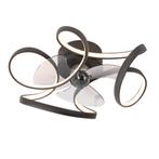 Plafondventilator zwart 55cm incl. LED dimbaar met, Verzenden, Nieuw, Design