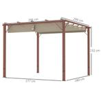 TRUUSK Pergola Ca. 3x3m Tuinpaviljoen Met Magnetisch Pad, Te, Verzenden, Nieuw