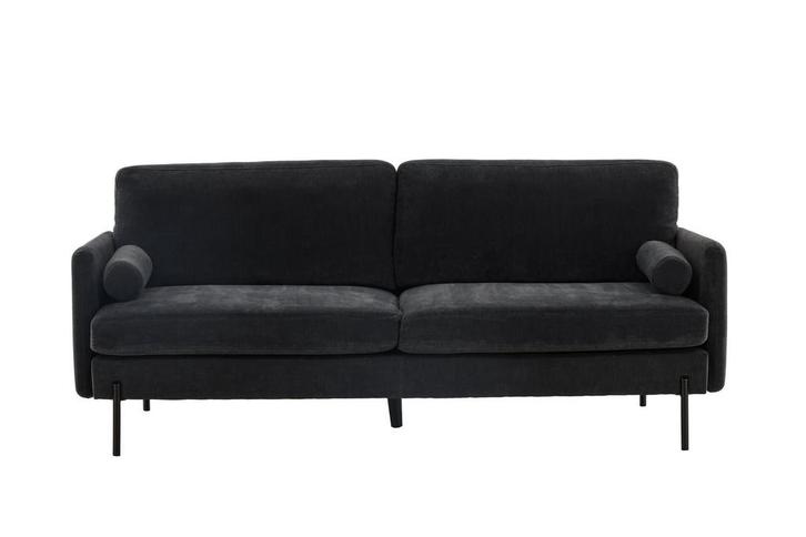 Urban Sofa - 3-Zitsbank - Zwart Velour Stof - Jorn, Huis en Inrichting, Banken | Bankstellen, Verzenden