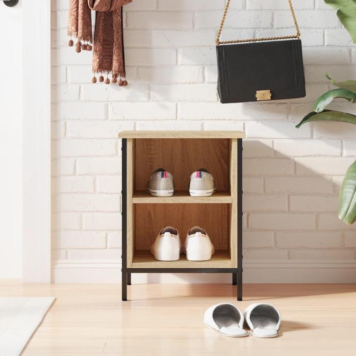 vidaXL Schoenenkast 38x35x50 cm bewerkt hout sonoma, Huis en Inrichting, Kasten | Schoenenrekken, Nieuw, Verzenden