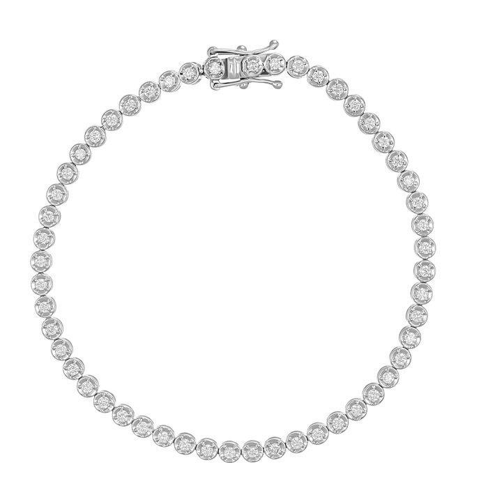 Armband - 18 karaat Witgoud - 1.25ct. tw. Diamant, Sieraden, Tassen en Uiterlijk, Armbanden
