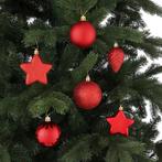 Plastic Kerstballen Set met Piek - 40 Stuks - Ø8 cm - Rood, Diversen, Verzenden, Nieuw