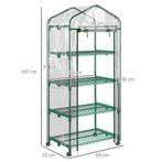 TRUUSK Broeikas Met Rol - 4 Planken - Folie Met Stalen Frame, Verzenden, Nieuw