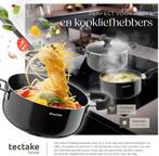 tectake® Pannenset 15-delig - 4 Kookpannen - 2 Steelpannen -, Verzenden, Zo goed als nieuw