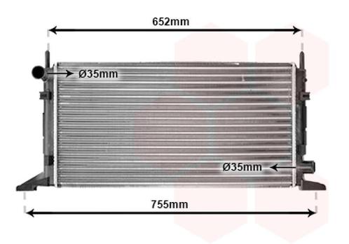RADIATOR VOOR FORD ESCORT IV 1986-1990 1643536, Auto-onderdelen, Airco en Verwarming, Nieuw, Ophalen of Verzenden