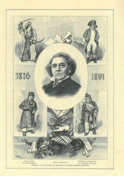 Portrait of Eduard Bamberg, Antiek en Kunst, Kunst | Etsen en Gravures