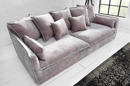 Grote 3-zitsbank HEAVEN 200 cm taupe fluwelen binnenvering, Huis en Inrichting, Banken | Bankstellen, Ophalen of Verzenden