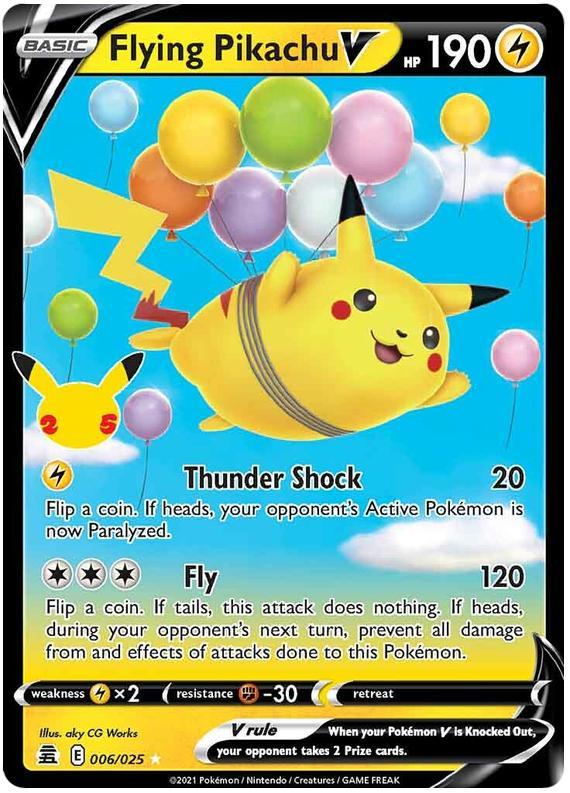 Flying Pikachu V  006/025 Celebrations, Hobby en Vrije tijd, Verzamelkaartspellen | Pokémon, Losse kaart, Nieuw, Foil, Ophalen of Verzenden