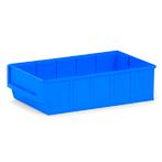 Magazijnbak kunststof met etikethouder stapelbaar, Ophalen of Verzenden