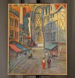 Julien Feron (1864-1944) - Rouen, la rue du Gros Horloge
